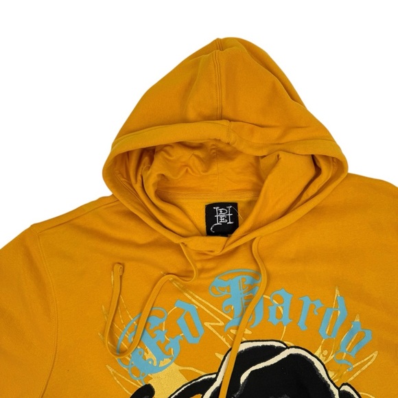 ED Hardy Men’s Size XXL yellow gold panther hoodie NWT - Picture 2 of 8